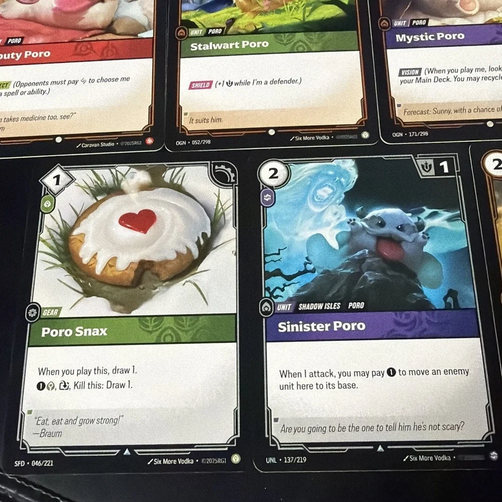 Riftbound TCG Starter Basic Poro Card Collection Lot Of 11 New Mint Condition